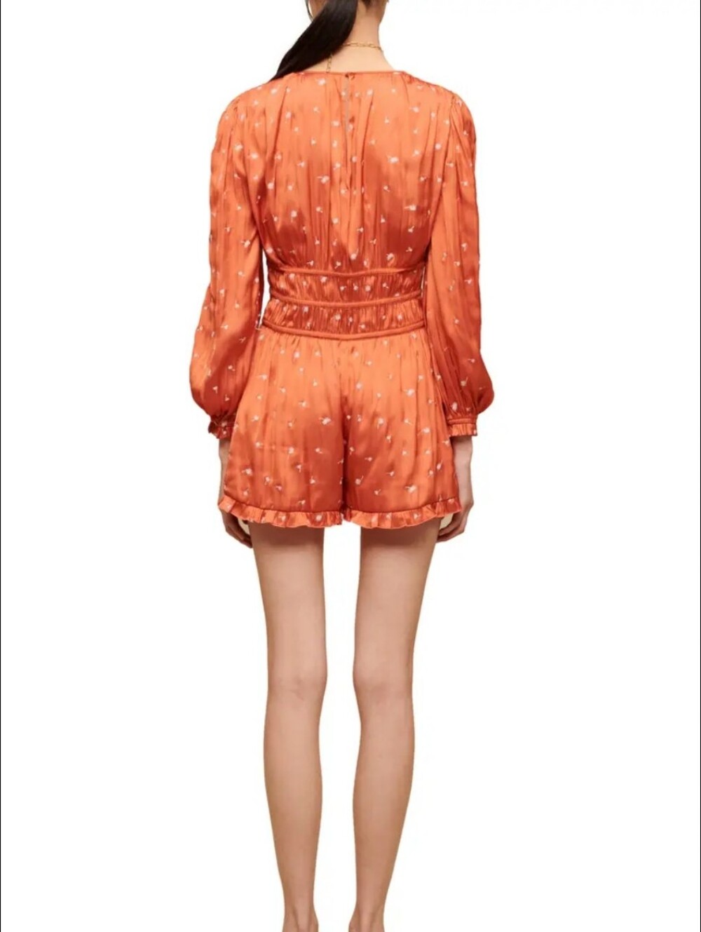 Maje Rust-Orange Printed Mini Dress - Picture 2 of 4
